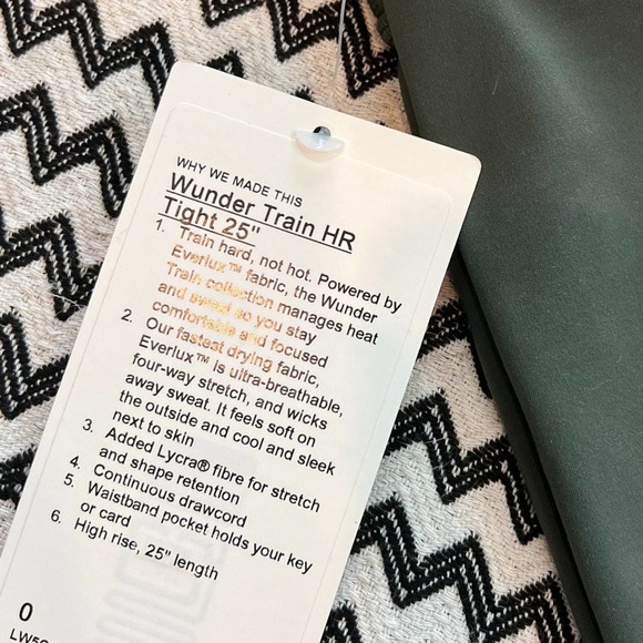 NWT Smoked Spruce Wunder Train HR Tight 25" - Picture 4 of 11